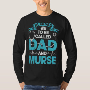 T-shirt Hommes Béni D'Être Appelé Papa Et Murse Nurse Fath