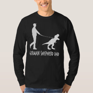 T-shirt Hommes Berger Allemand Papa Dinosaur Gsd Propriéta