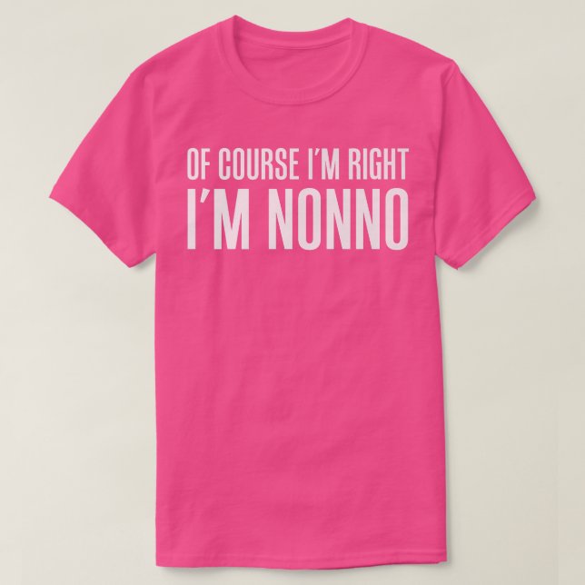 T-shirt Hommes Bien sûr que j'ai raison Je suis Nonno gran (Design devant)