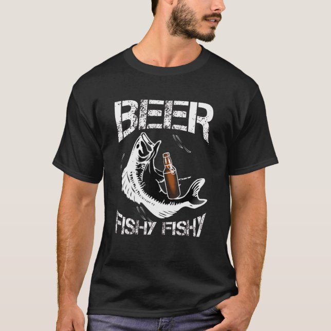 T-shirt Hommes Bière Poisson Poisson (Devant)