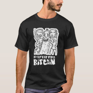 T-shirt Hommes Bitcoin Cryptomonnaie Graphique Rétro Amusa