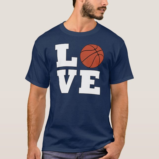 T-shirt Homme's Bold Basketball LOVE Joueur ou Coach T-shi (Devant)