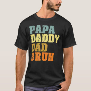 T-shirt Hommes Bonne Fête des pères Papa Papa Papa Papa Br