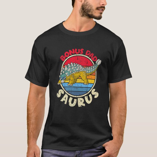 T-shirt Hommes Bonus Papa Saurus I Ankylosaurus Dinosaur I (Devant)