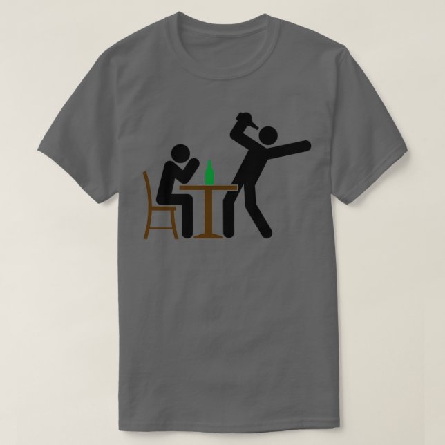 T-shirt Hommes buvant (Design devant)