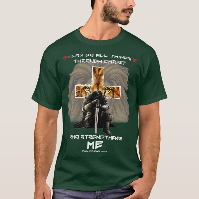 T-shirt Hommes Cadeaux Religieux Pour Hommes Papa Lion Cro (Devant)