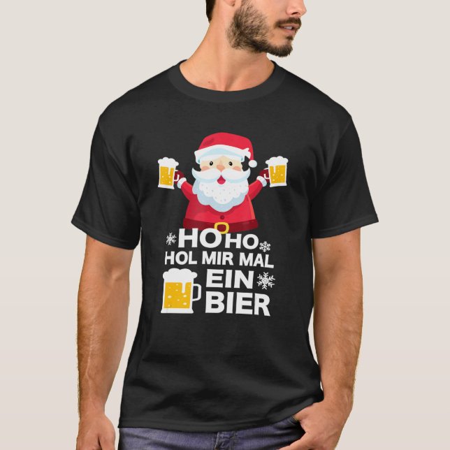 T-shirt Hommes Calendrier de l'avènement de la bière Père  (Devant)