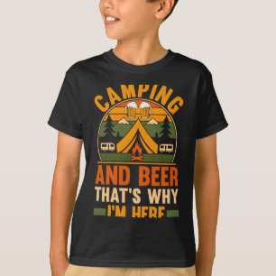 T-shirt Hommes camping bière camp vie forêt campeur