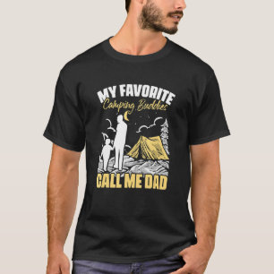 T-shirt Hommes Camping Buddies Call Me Papa Travel Randonn