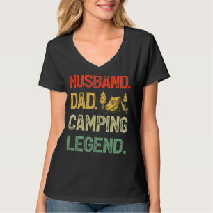T-shirt Hommes Camping Mari Papa Camping Légende Père