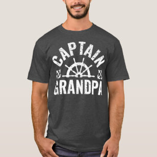 T-shirt Hommes Capitaine Grand-père Propriétaire de bateau