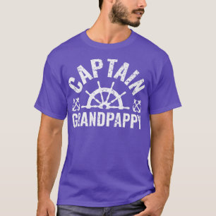 T-shirt Hommes Capitaine Grandpappy Propriétaire De Bateau