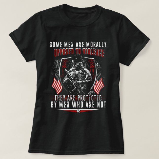 T-shirt Hommes Certains Hommes Sont Moralement Opposés À L (Design devant)