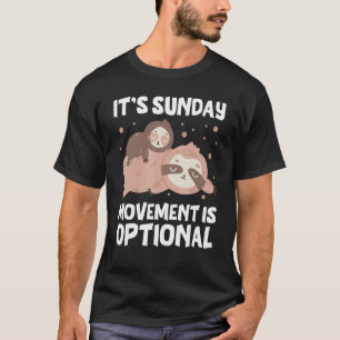 T-shirt Hommes C'est dimanche le mouvement est facultatif