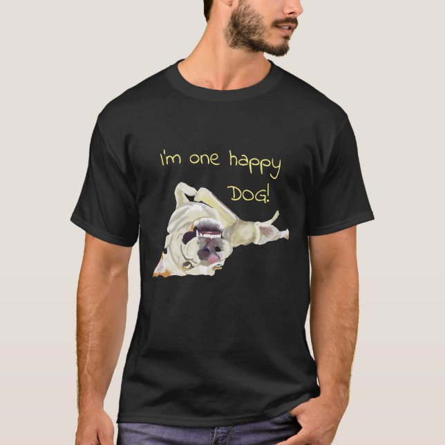 T-shirt Hommes Chien Heureux (Devant)