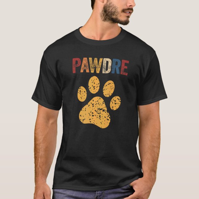 T-shirt Hommes Chien Papa Pawdre Chat Papa Costume Animaux (Devant)