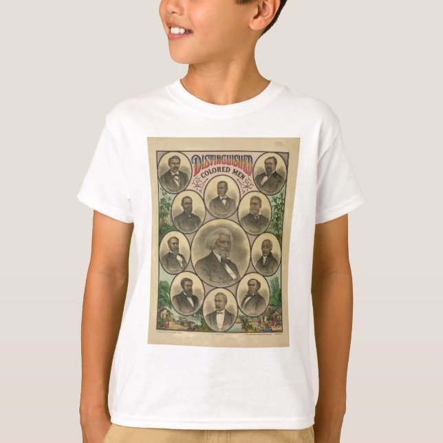T-shirt Hommes colorés distingués Frederick Douglass (Devant)