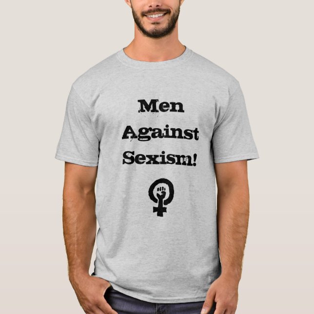 T-shirt Hommes contre la chemise de sexisme (Devant)
