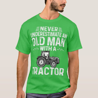 T-shirt Hommes Cool Agriculteur Ne Sous-Estime Jamais Un V