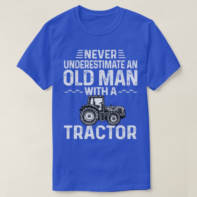 T-shirt Hommes Cool Agriculteur Ne Sous-Estime Jamais Un V (Design devant)