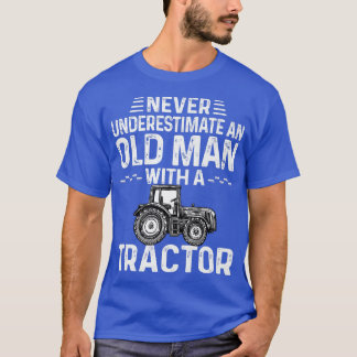 T-shirt Hommes Cool Agriculteur Ne Sous-Estime Jamais Un V
