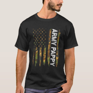 T-shirt Hommes Cool armée pappy drapeau américain Camoufla