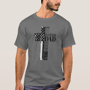 T-shirt Hommes Cool Christian Blessé Papa Cross American F