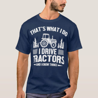 T-shirt Hommes Cool Fermier local Je Conduis Tracteurs Je
