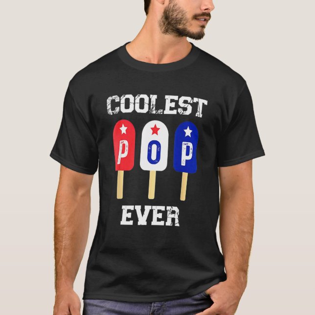 T-shirt Hommes Coolest Pop jamais Popsicles Hommes Meilleu (Devant)