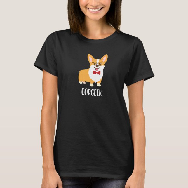 T-shirt Hommes Corgi Geek Corgeek (Devant)