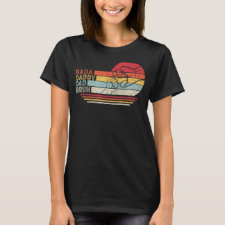T-shirt Hommes Dada Papa Papa Papa Bruh Fête des pères Vin