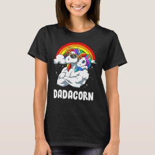 T-shirt Hommes Dadacorn Père Fille Unicornes Père D