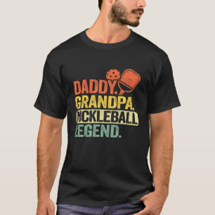 T-shirt Hommes Daddy Grand-père Pickleball Légende Hommes