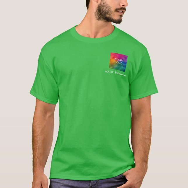 T-shirt Hommes d'affaires Votre logo ici Promotional Emplo (Devant)