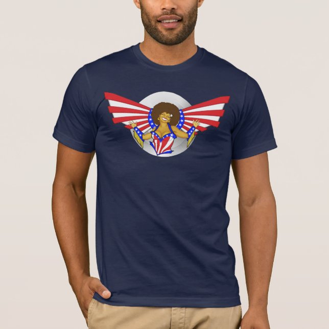 T-shirt Hommes d'ange d'amour d'Afro (Devant)