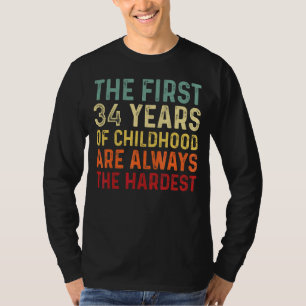 T-shirt Hommes de 34 ans rétro, 34e anniversaire
