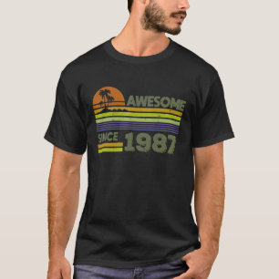 T-shirt Hommes De 35 Ans Femmes Étonnant Depuis 1987