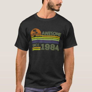 T-shirt Hommes De 38 Ans Femmes Étonnant Depuis 1984