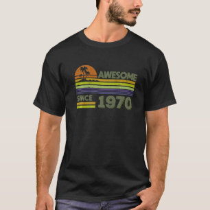 T-shirt Hommes De 52 Ans Femmes Étonnant Depuis 1970