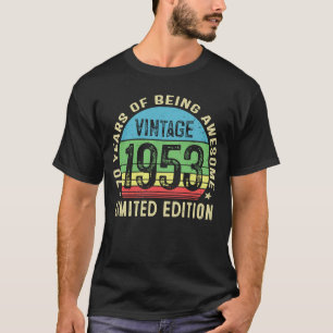 T-shirt Hommes de 70 ans Vintage 1953 70e anniversaire