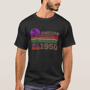T-shirt Hommes De 72 Ans Femmes Étonnant Depuis 1950