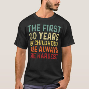T-shirt Hommes de 80 ans rétro, 80e anniversaire