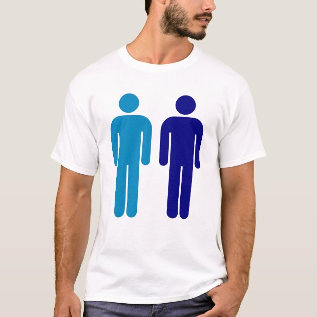 T-shirt Hommes de bleu de gay pride de garçons seulement (Devant)