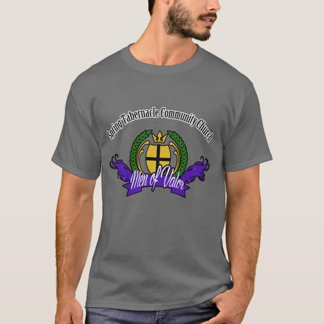 T-shirt Hommes de bravoure conçus par le bois d'ébène (Devant)