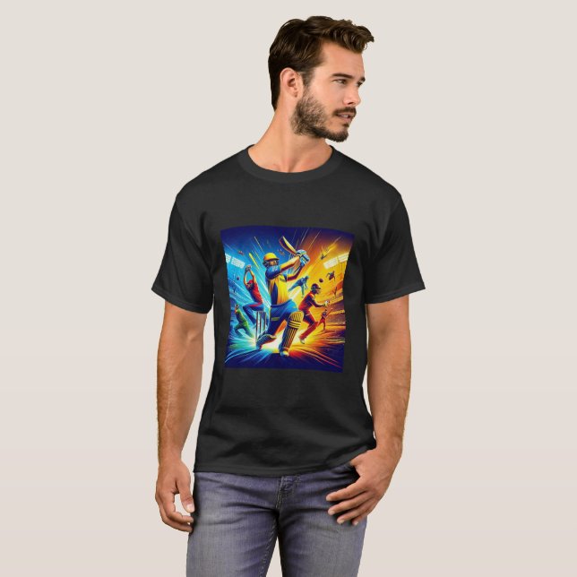 T-shirt Hommes de cricket  (Devant entier)