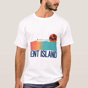 T-shirt Hommes de Maryland Sandy Point surfant sur des fem