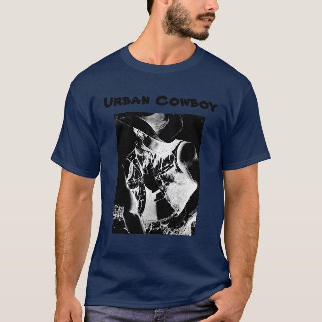 T-shirt Hommes de Moderne Urbain Cowboy Cool Classique Mar (Devant)