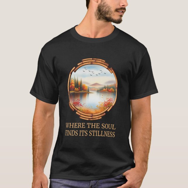 T-shirt Hommes de Paix Intérieur Noir (Devant)