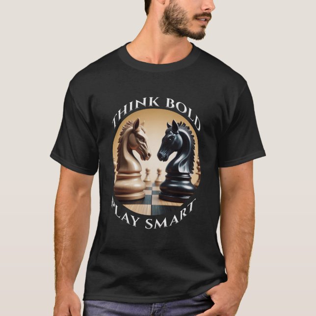 T-shirt Hommes d'échecs noirs (Devant)