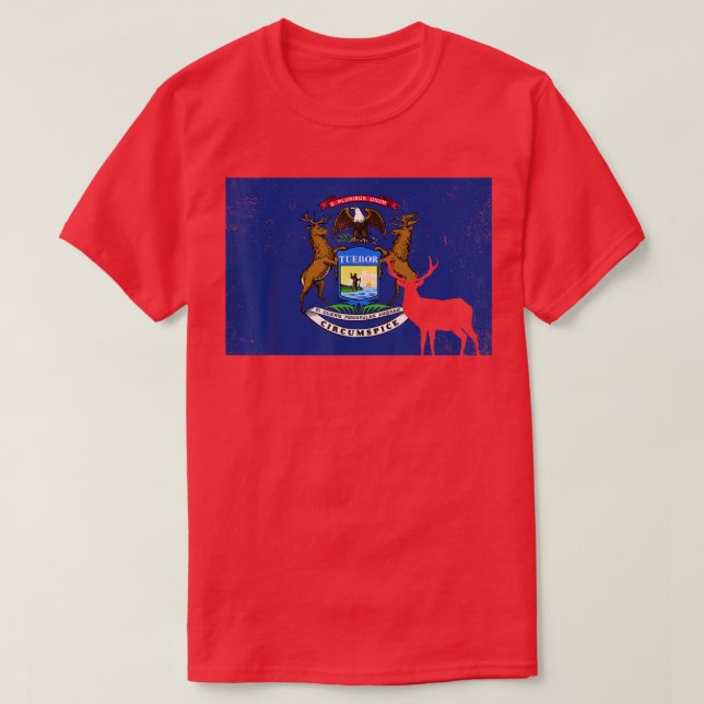 T-shirt Hommes Deer Chasse Fière Chasseur Patriotique Faun (Design devant)